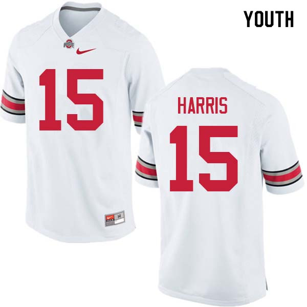 Youth #15 Jaylen Harris Ohio State Buckeyes College Football Jerseys Sale-White